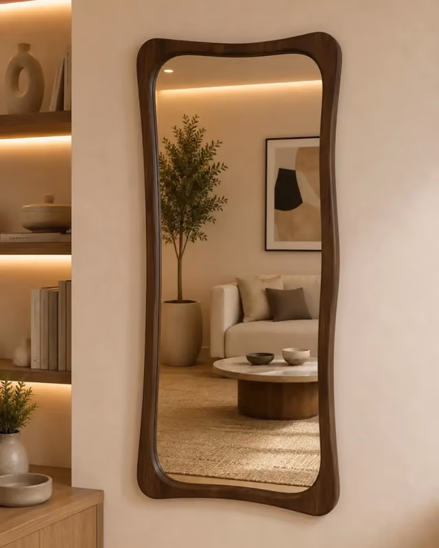 JJ Walnut Ribbon Mirror