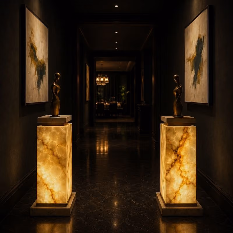 Wafa Onyx Pedestal
